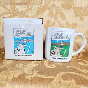 Vintage Funny Cow Farm Humor Ceramic Novelty Mug w. Box Giftware RUBES